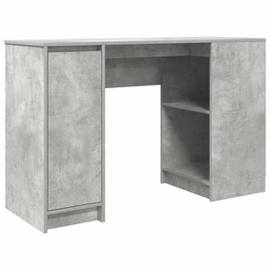 vidaXL Bureau gris béton 120x42x76 cm bois d'ingénierie