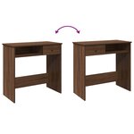 vidaXL Bureau chêne marron 80x40x75 cm bois d'ingénierie