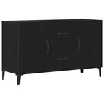 vidaXL Buffet Chêne noir 100 x 36 x 60 cm Bois d'ingénierie