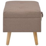 vidaXL Tabouret de rangement 40 cm Marron Tissu