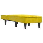 vidaXL Chaise longue jaune velours