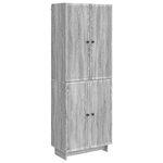 vidaXL Ensemble de Meubles 2 Pièces Sonoma gris 66 x 34 5 x 90 cm