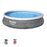 Bestway piscine hors sol fast set™ - 396 x 84 cm - gris
