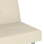 vidaXL Canapé-lit avec porte-gobelets crème similicuir