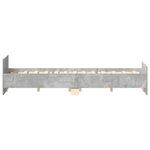 vidaXL Cadre de lit sans matelas gris béton 140x190 cm