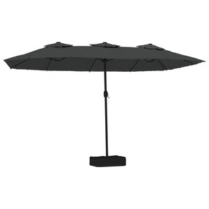 vidaXL Parasol à double tête anthracite 449x265 cm