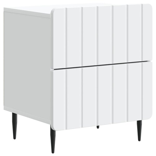 vidaXL Cabinet de chevet Blanc 43 x 34 5 x 49 5 cm Bois d'ingénierie