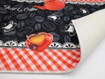 Tapis de cuisine imprimé 50 x 80 cm - Rouge
