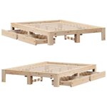 vidaXL Cadre de lit sans matelas 160x200 cm bois massif de pin