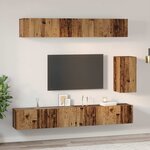 vidaXL Ensemble meuble TV 6 Pièces Bois ancien Standard Moyen