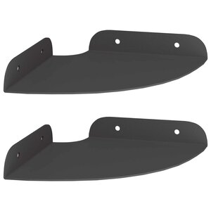 vidaXL Étagère flottante avec étagère 2 Pièces Noir 15 x 15 x 2 cm