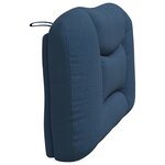 vidaXL Coussin de tête de lit bleu 100 cm tissu