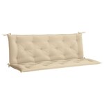 vidaXL Coussin de banc de jardin beige 150x(50+50)x7 cm tissu oxford