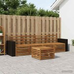 vidaXL Ensemble de canapés d'extérieur 5 Pièces Naturel