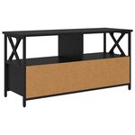vidaXL Meuble TV Chêne noir 90 x 33 x 45 cm Bois d'ingénierie et acier