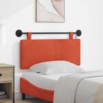 vidaXL Tête de lit suspendue Rouge orange Tissu en velours côtelé