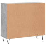 vidaXL Buffet gris béton 90x34x80 cm bois d'ingénierie