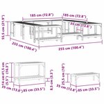 vidaXL Enclos Carré de Bain à Remous Extérieur Marron 250 x 250 cm