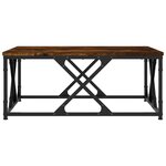 vidaXL Table basse chêne fumé 70x70x30 cm bois d'ingénierie