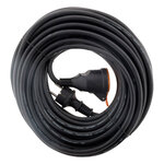 Rallonge étanche 2P+T H07RN-F 3x 1 5mm² 25m avec clip de fixation orange - Zenitech