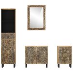 vidaXL Ensemble de meubles de salle de bain 4 Pièces bois manguier massif