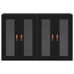 vidaXL Cabinets muraux 2 Pièces Chêne noir 69 5 x 34 x 90 cm