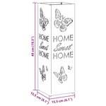 vidaXL Porte-parapluie Blanc 15 5 x 15 5 x 49 cm Métal