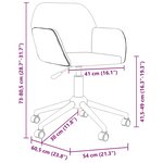 vidaXL Chaise pivotante de bureau Noir Tissu