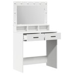 Coiffeuse vidaXL avec lumières LED  blanche  79x41x135 cm