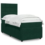 vidaXL Sommier à lattes de lit avec matelas Vert foncé 100x200 cm