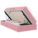 vidaXL Lit avec rangement et matelas Rose 100 x 200 cm Velours