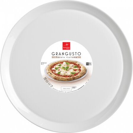 Assiette à pizza ø 335 mm grangusto - lot de 12 - stalgast -  - verre trempé x18mm