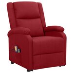 vidaXL Fauteuil de massage Rouge bordeaux Tissu