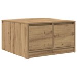 vidaXL Table basse avec tiroirs chêne artisanal 70 5x70x40 cm