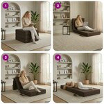 vidaXL Canapé-lit pliable 90 x 67 x 45 cm Taupe
