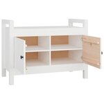 vidaXL Banc d'entrée Blanc 80x40x60 cm Bois de pin massif