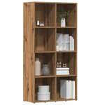 vidaXL Bibliothèque chêne artisanal 66x30x130 cm bois d'ingénierie