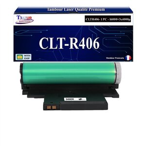T3AZUR -Kit Tambour compatible avec Samsung CLT-R406 (SU403A) pour SamsungXpress C410W C430  C430W  C460FW  C460W  C480  C480FN  C480FW  C480W  C483W