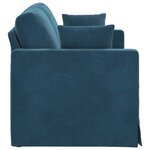 vidaXL Canapé Bleu 138 x 78 x 80 cm Velours
