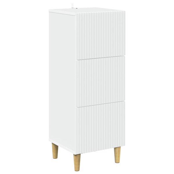 vidaXL Armoire à tiroirs Blanc 33 x 34 5 x 90 cm Bois d'ingénierie