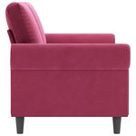 vidaXL Canapé à 2 places Rouge bordeaux 140 cm Velours