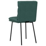 vidaXL Chaises à manger lot de 2 Vert foncé Velours