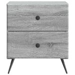 vidaXL Cabinet de chevet 2 Pièces Sonoma gris 43 x 34 5 x 47 5 cm