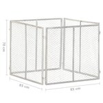 vidaXL Composteur de jardin 85x85x70 cm Fer galvanisé