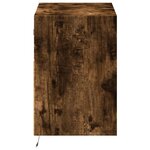 vidaXL Meuble TV mural avec lumières LED chêne fumé 80x31x45 cm