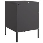 vidaXL Table de chevet noir 36x39x50 5 cm acier