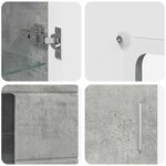 vidaXL Buffet Gris béton 55 5 x 29 x 100 cm Bois d'ingénierie