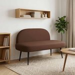 vidaXL Banc rembourré avec dossier Marron 110 x 60 x 76 cm Simili cuir