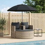 vidaXL Canapé de jardin 8 Pièces Gris clair et gris foncé polyrotin