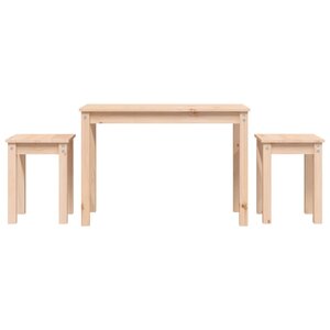 vidaXL Tables gigognes 3 Pièces Bois de pin massif